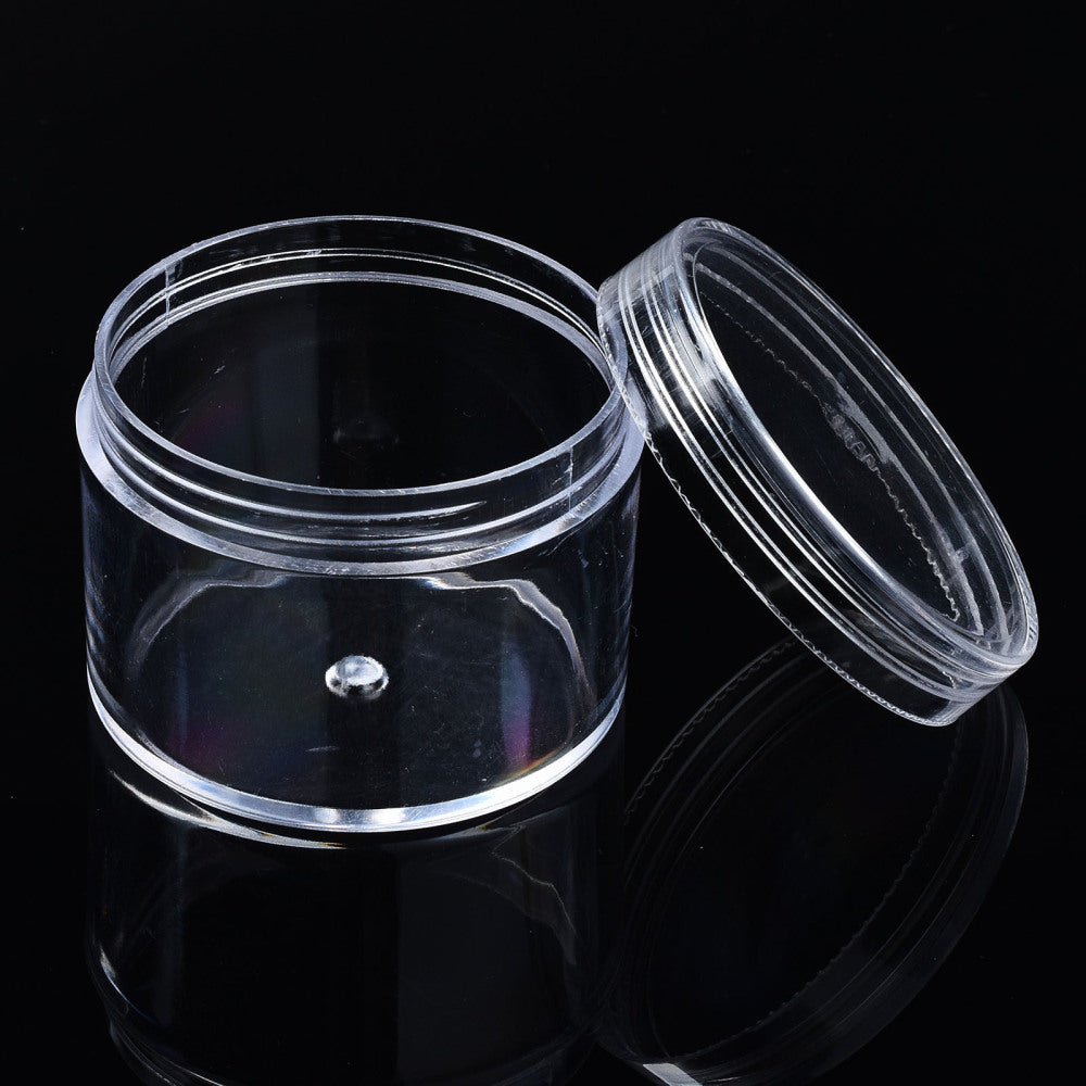 Bead Storage Container - Clear, 5cm x 3.7cm, Inner Diameter: 4.3cm