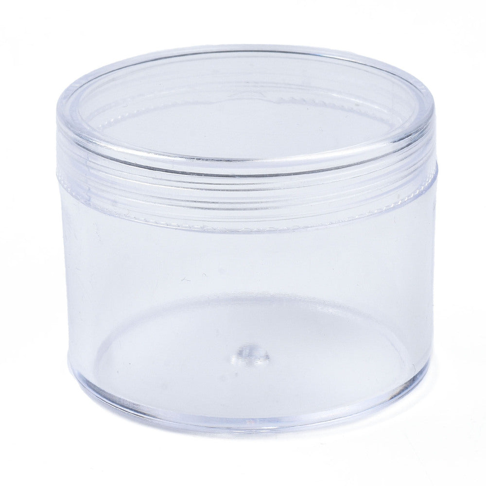 Bead Storage Container - Clear, 5cm x 3.7cm, Inner Diameter: 4.3cm